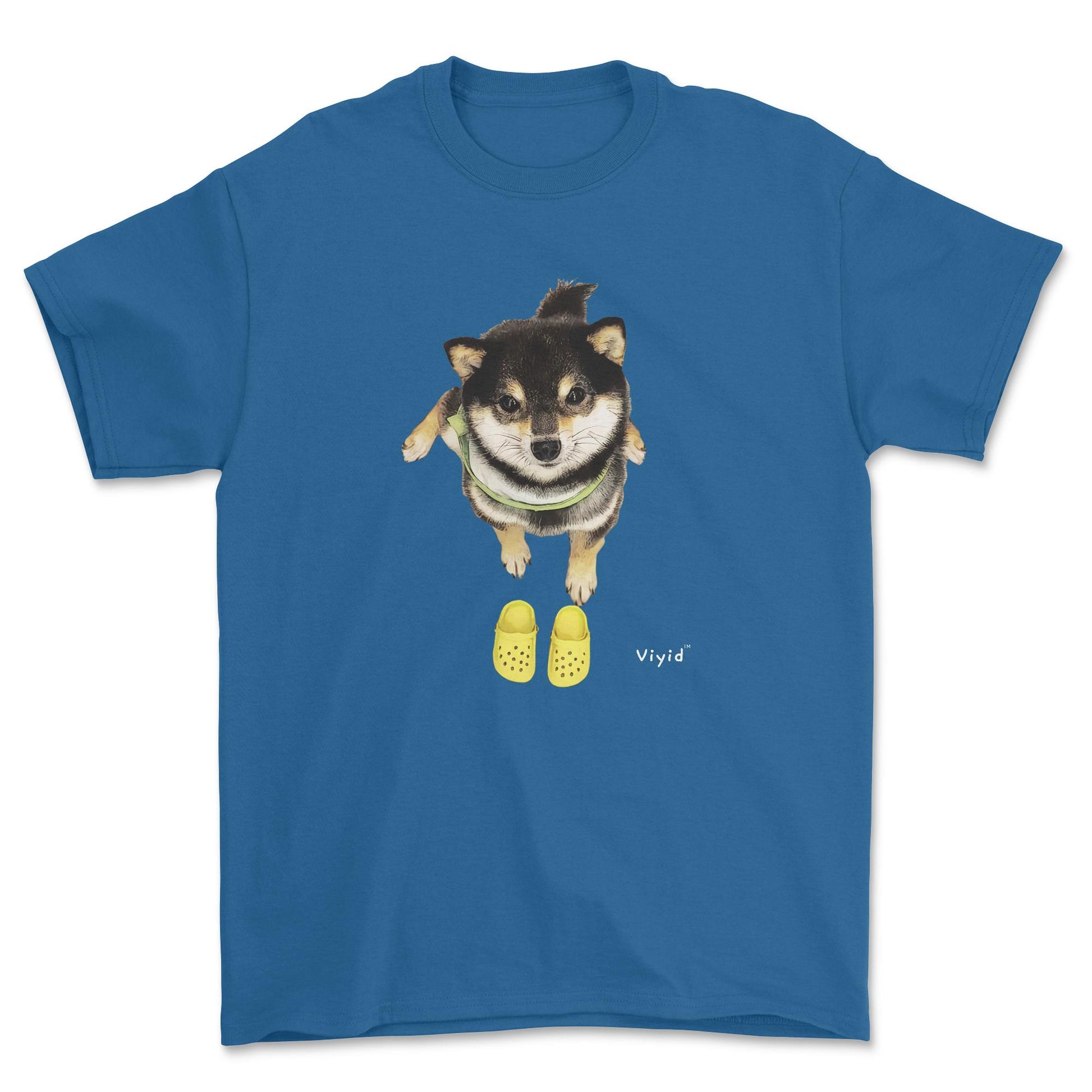 Welcome home Shiba Inu with crocs adult t-shirt royal