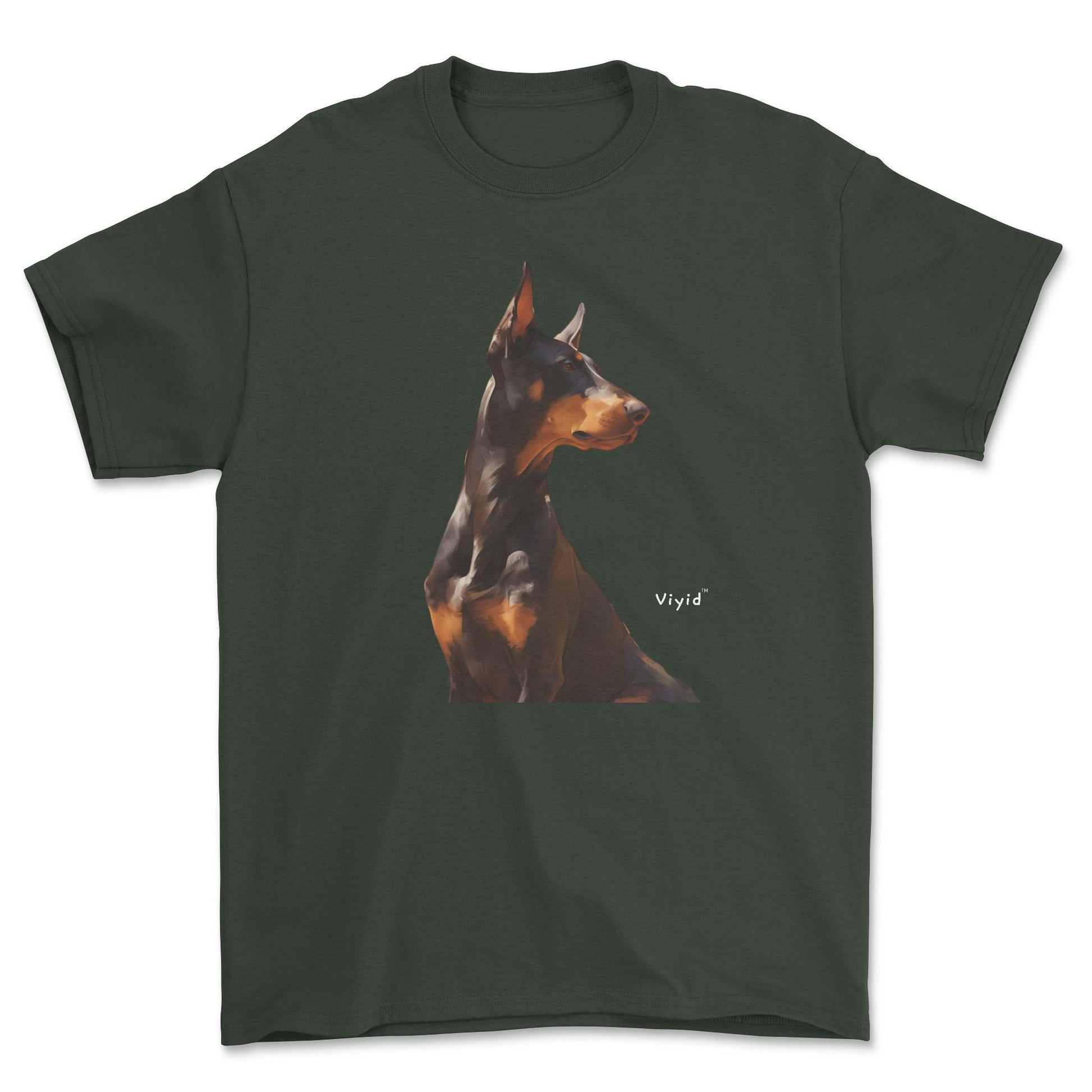 Doberman Pinscher adult t-shirt forest green