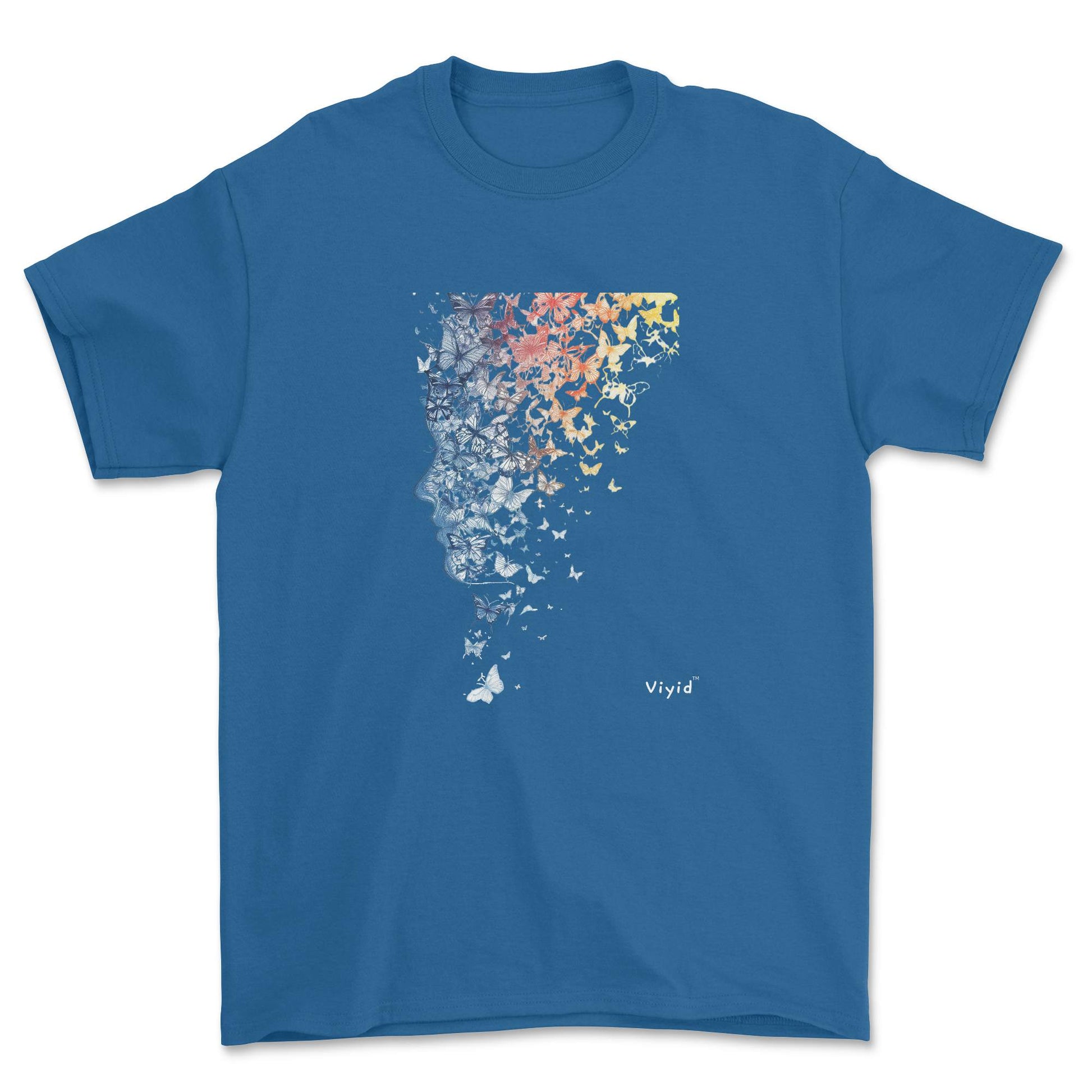 fractal butterfly adult t-shirt royal