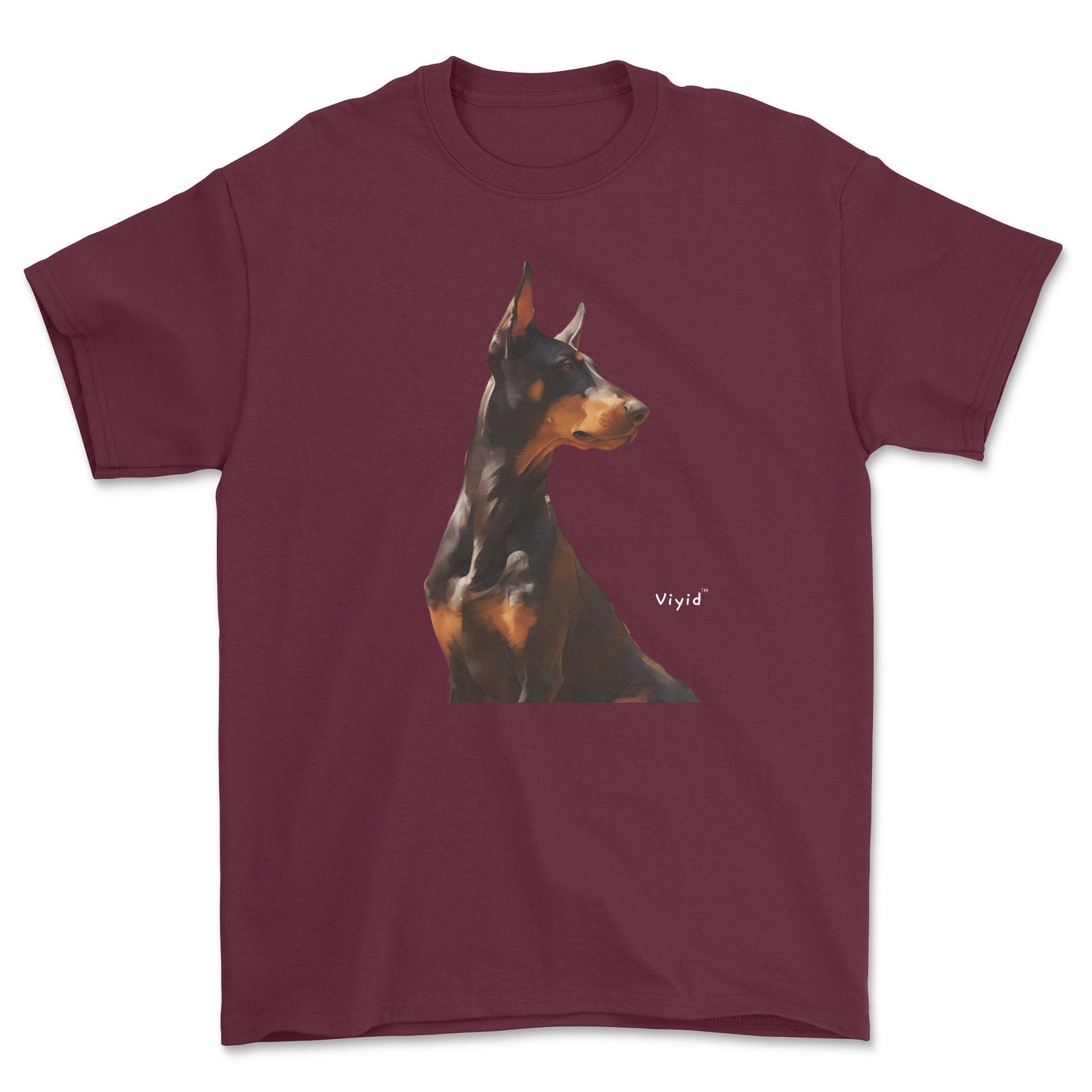 Doberman Pinscher adult t-shirt maroon