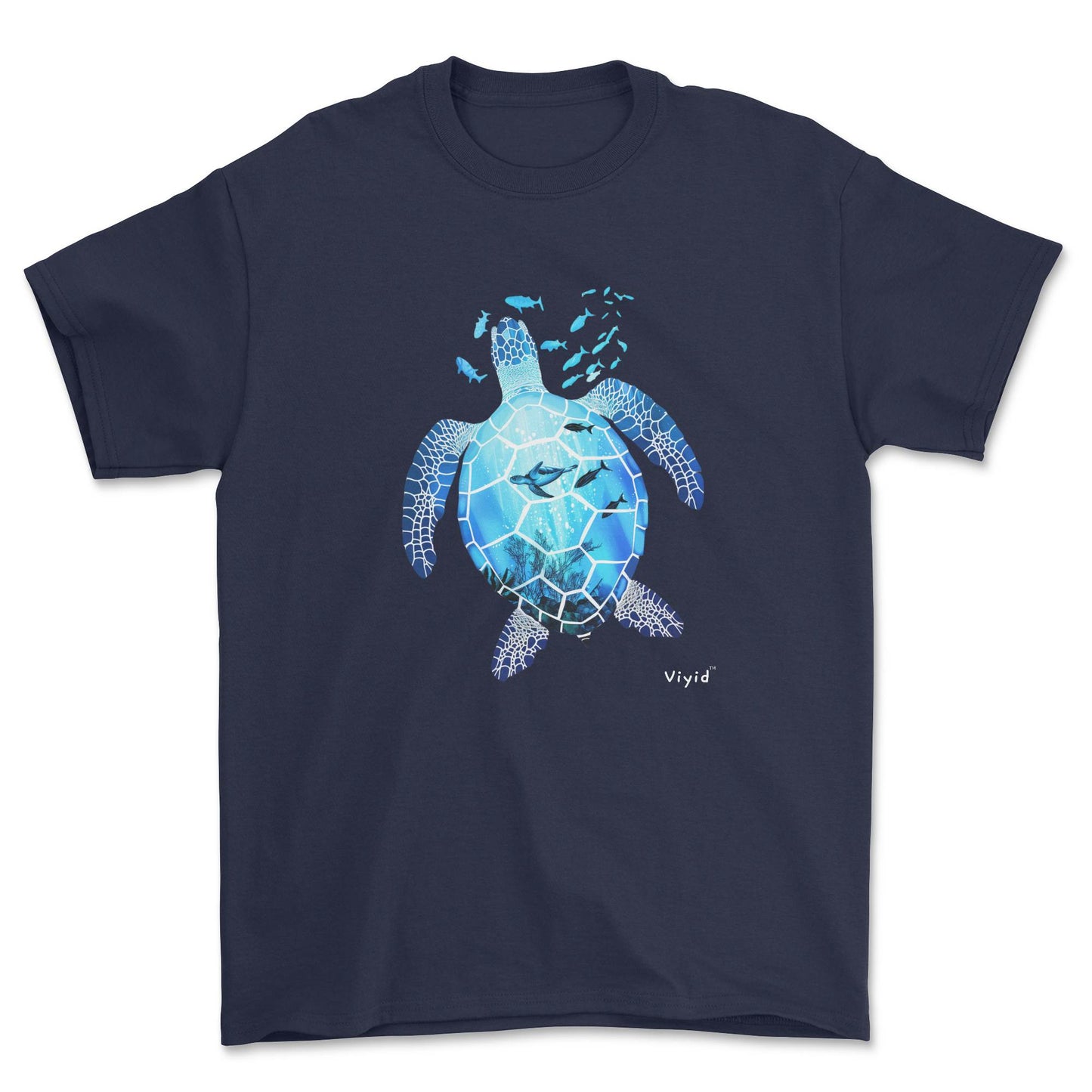 sea world turtle adult t-shirt navy