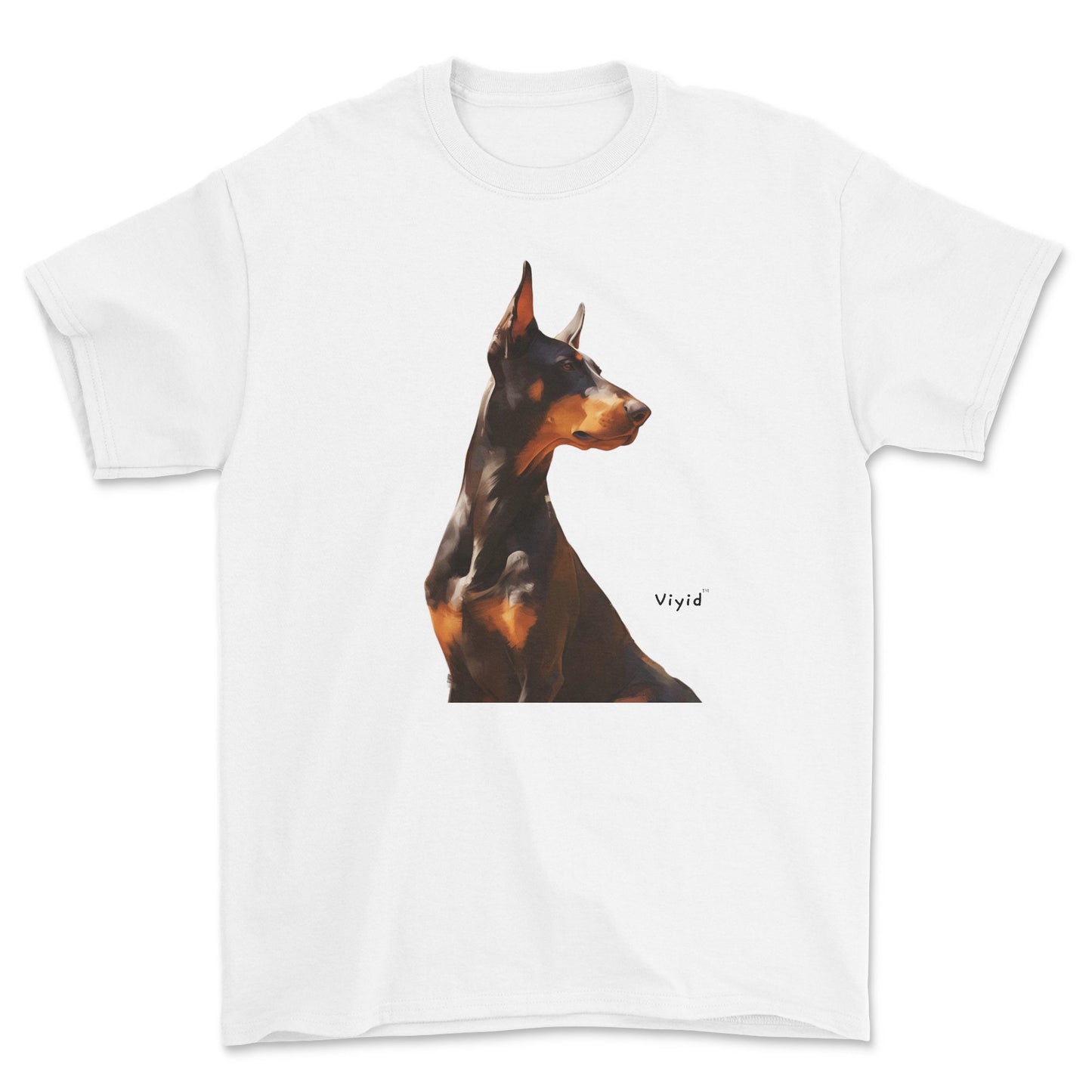 Doberman Pinscher adult t-shirt white