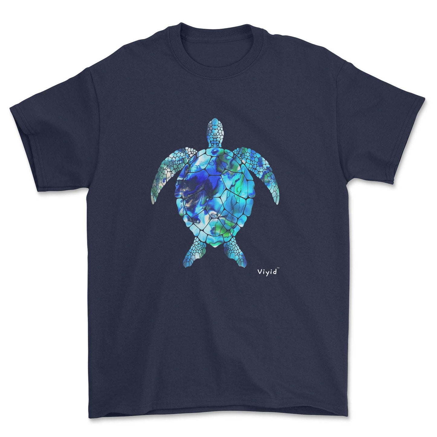 sapphire sea turtle youth t-shirt navy