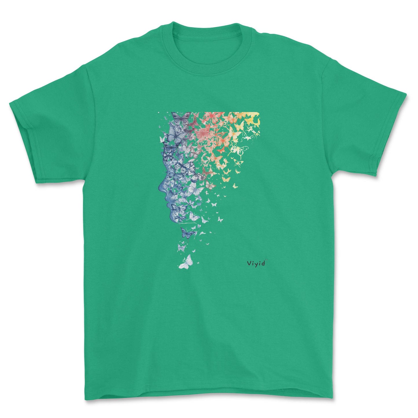 fractal butterfly youth t-shirt irish green