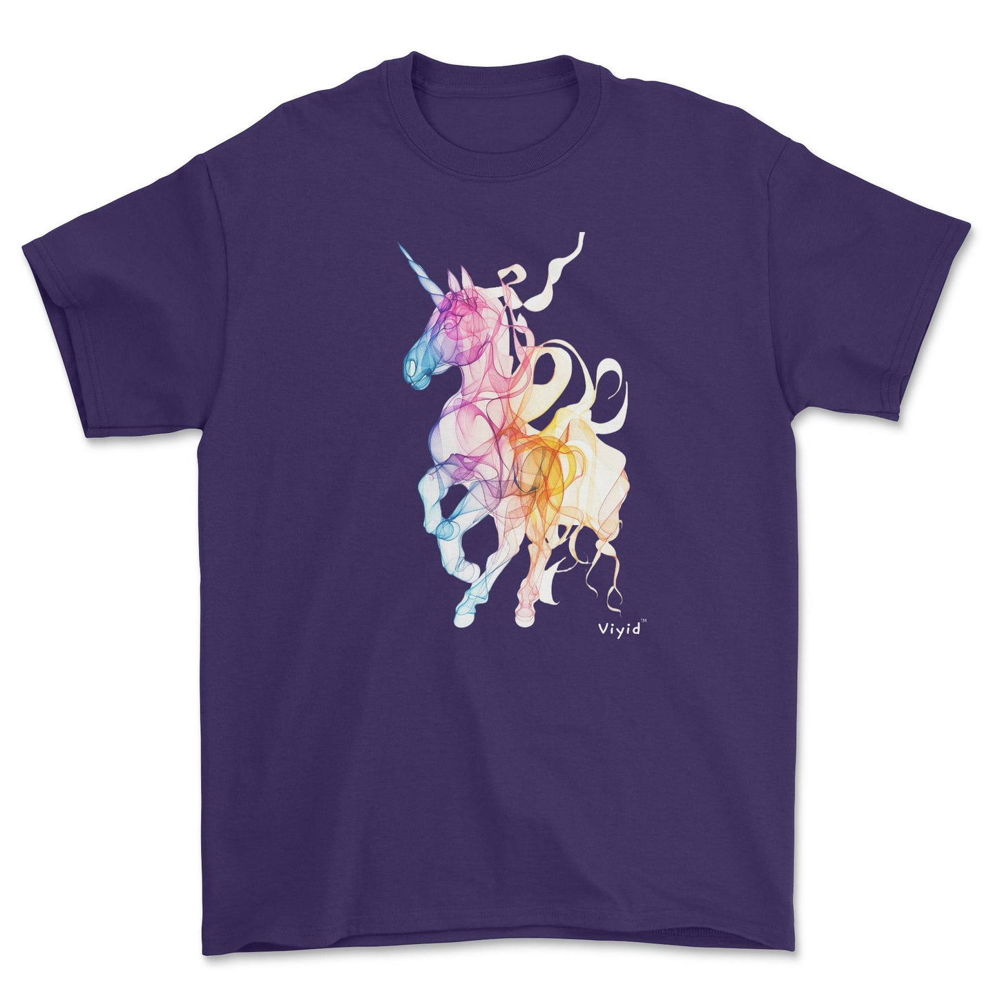 unicorn youth t-shirt purple