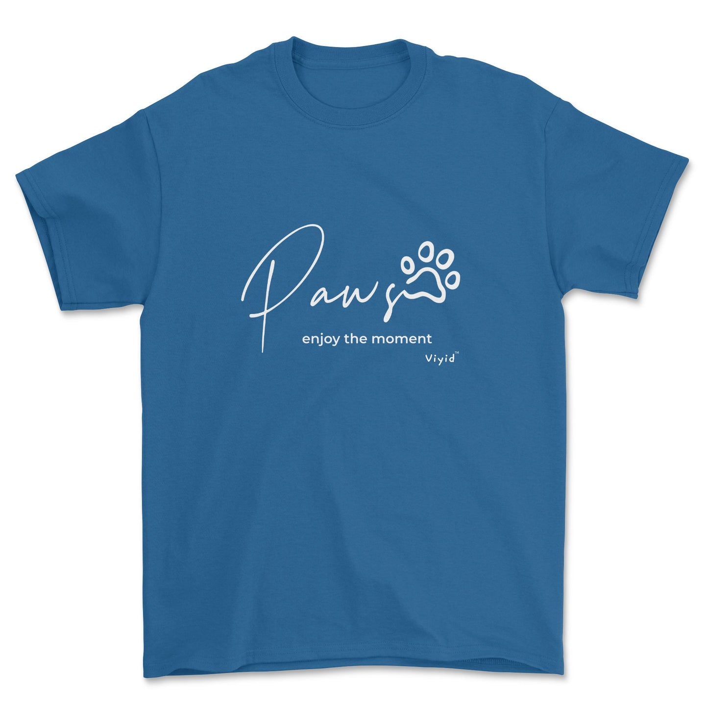 paws enjoy the moment adult t-shirt royal