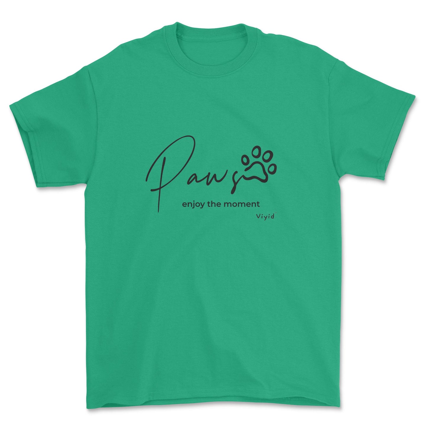 paws enjoy the moment adult t-shirt irish green