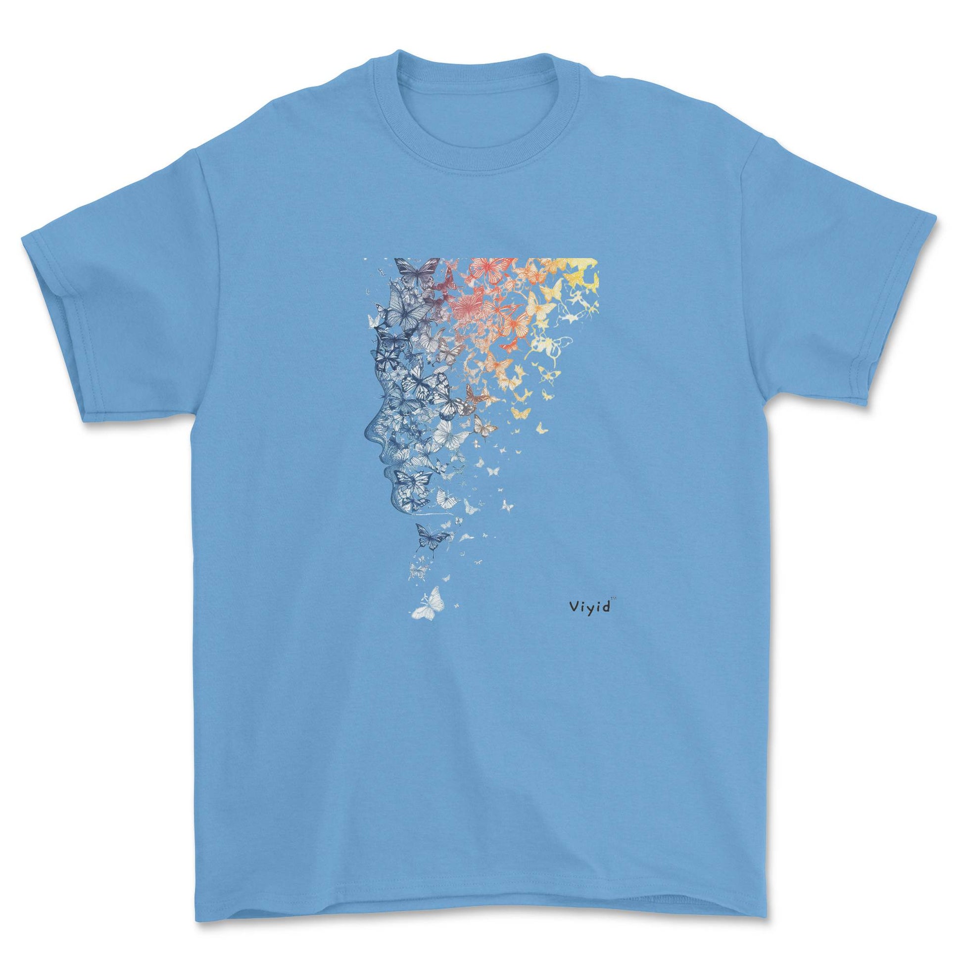 fractal butterfly adult t-shirt carolina blue