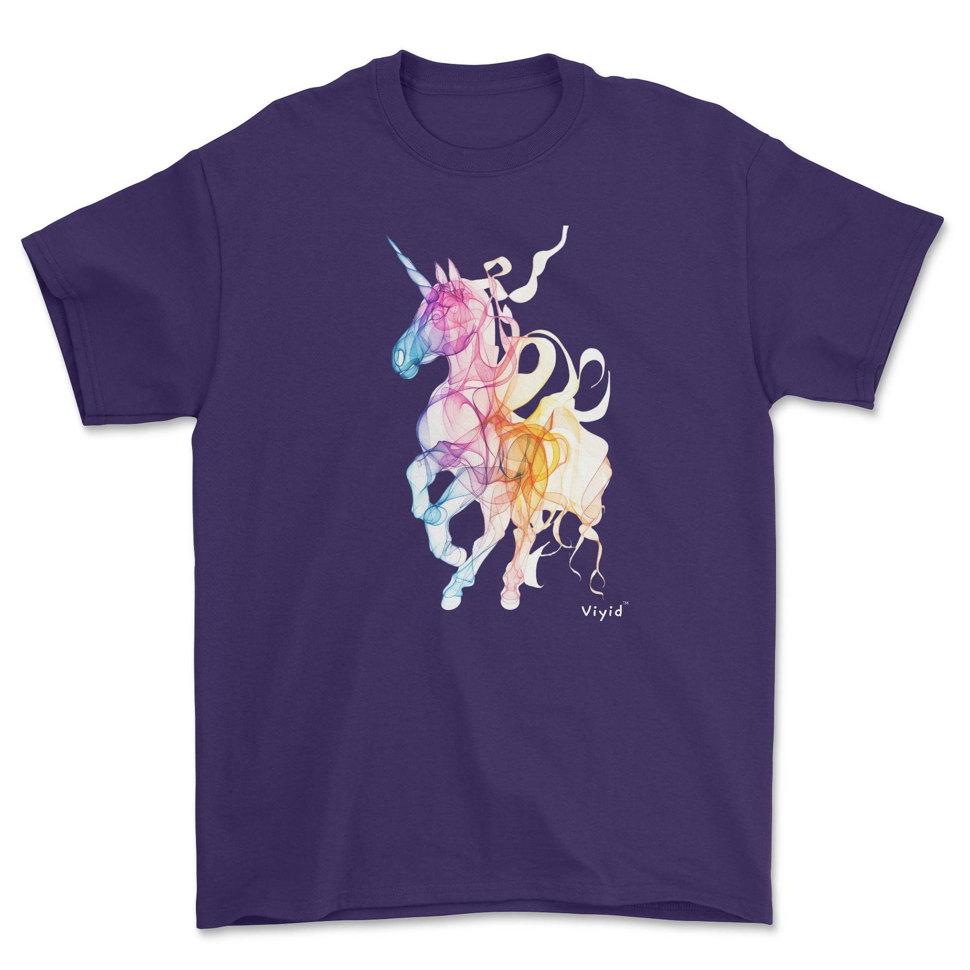 unicorn adult t-shirt purple