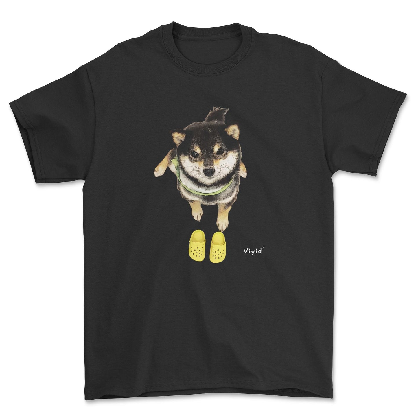 Welcome home Shiba Inu with crocs youth t-shirt black.