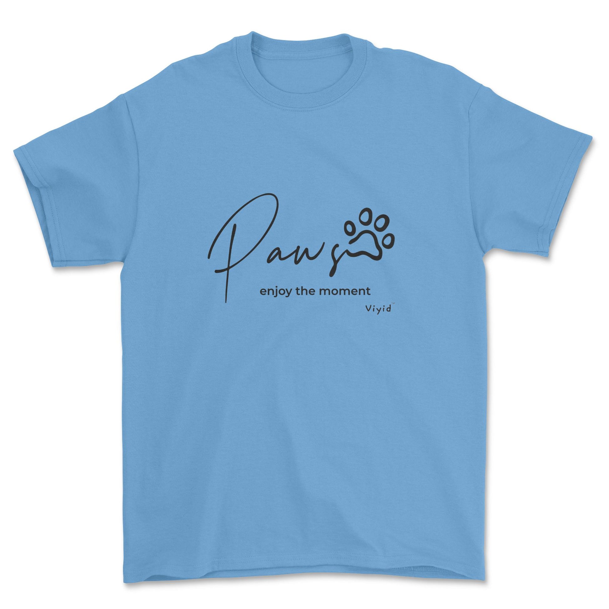 paws enjoy the moment youth t-shirt carolina blue