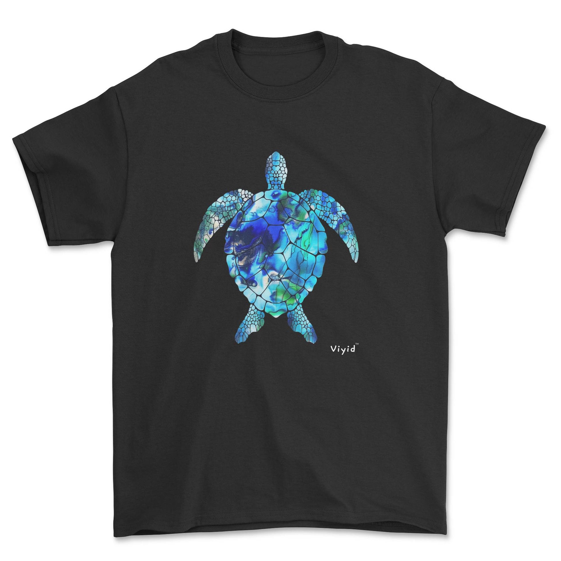 sapphire sea turtle youth t-shirt black