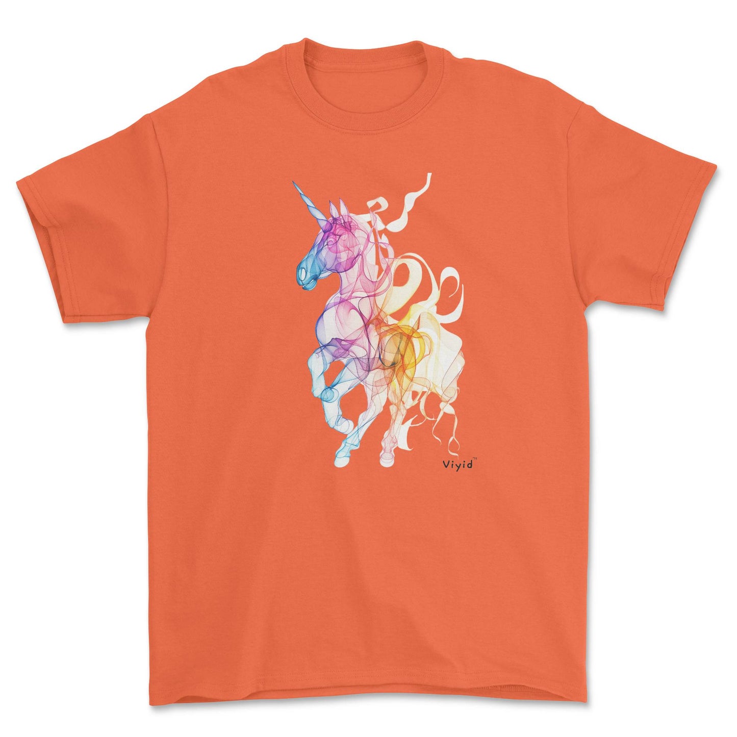 unicorn adult t-shirt orange