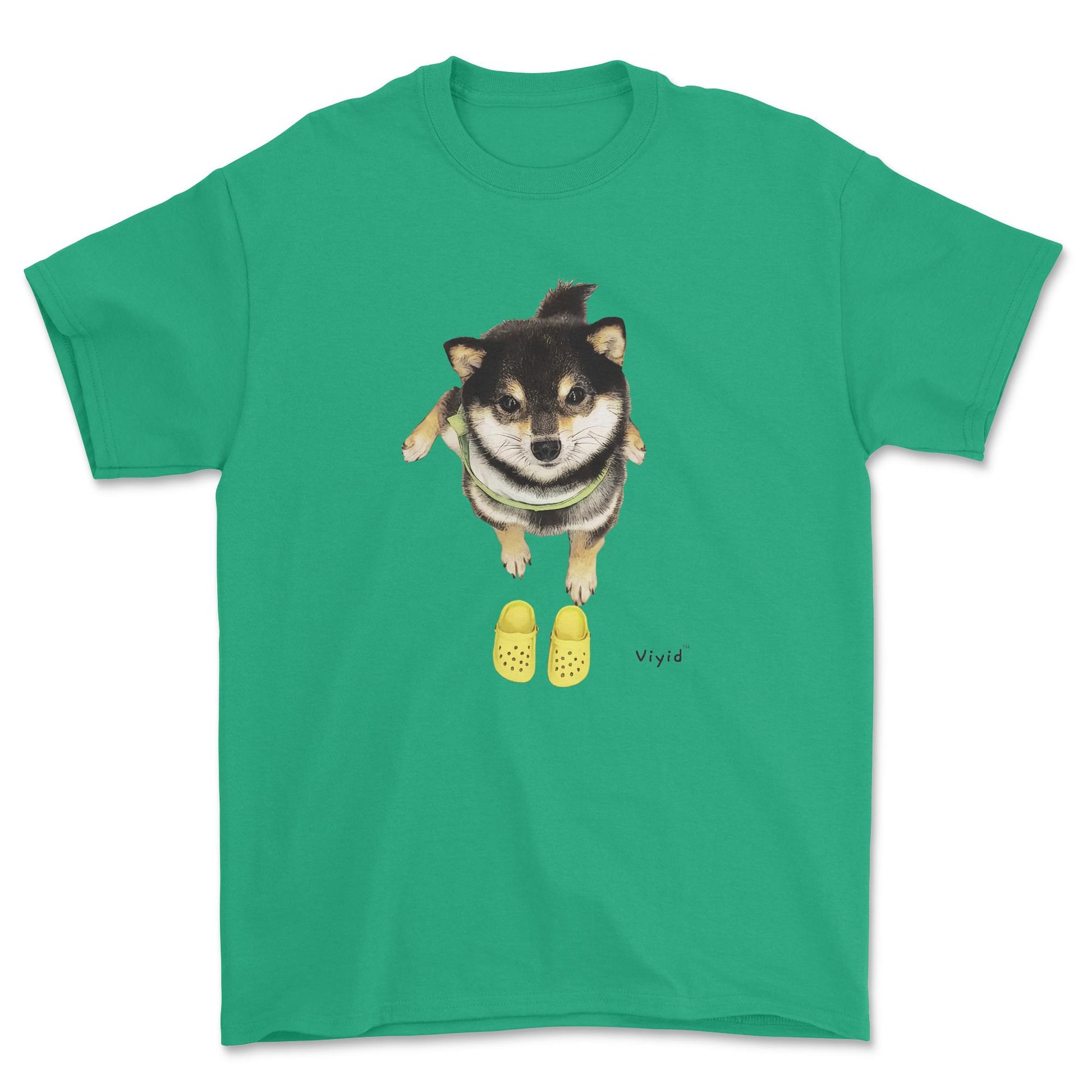 Welcome home Shiba Inu with crocs adult t-shirt irish green.