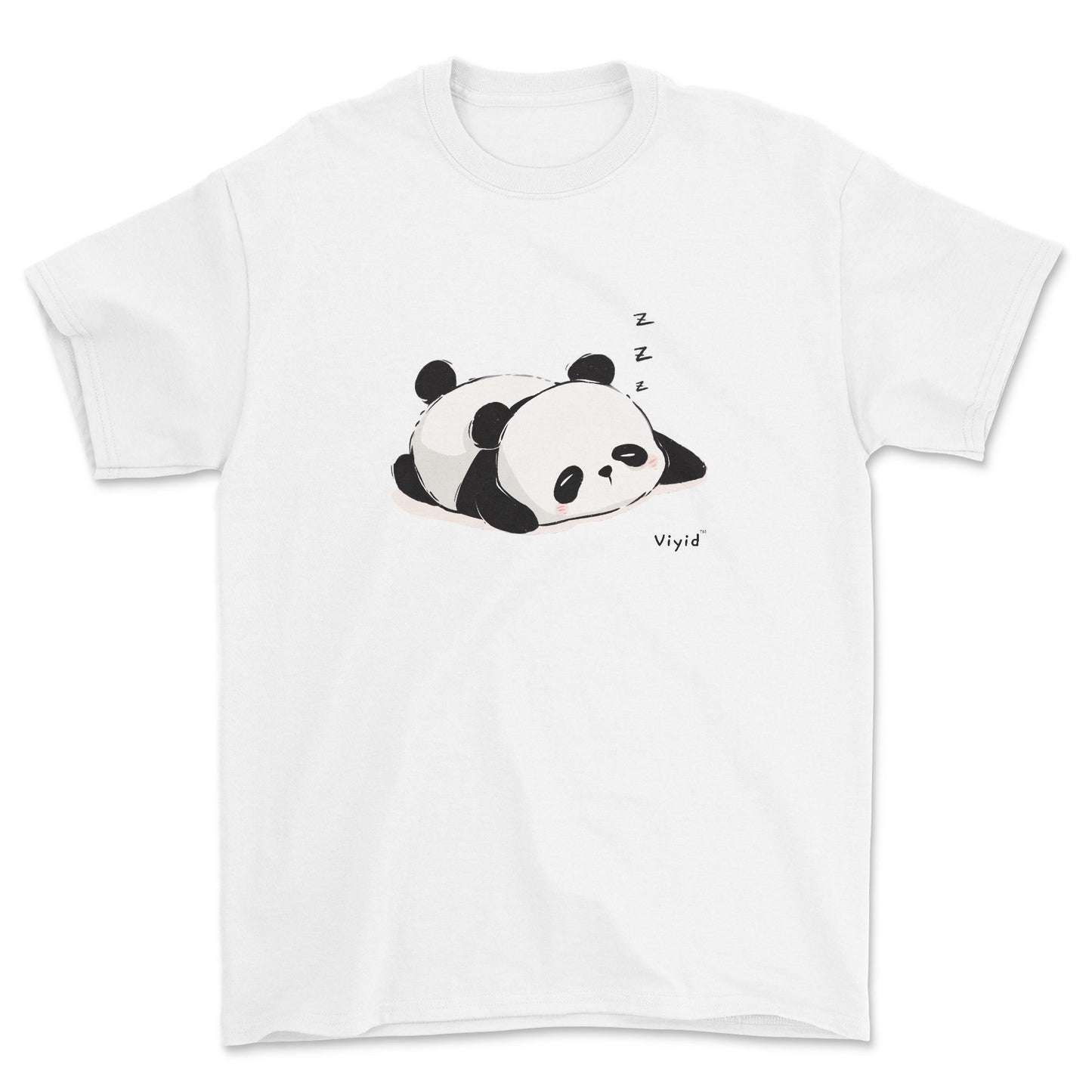 sleeping panda adult t-shirt white