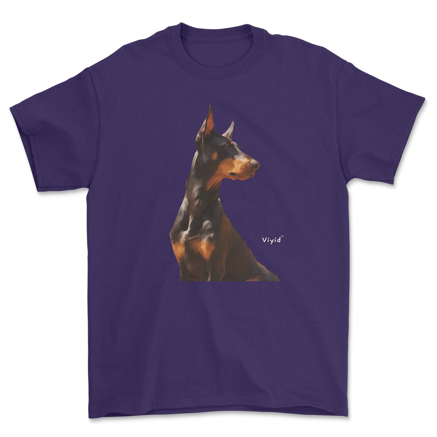 Doberman Pinscher adult t-shirt purple