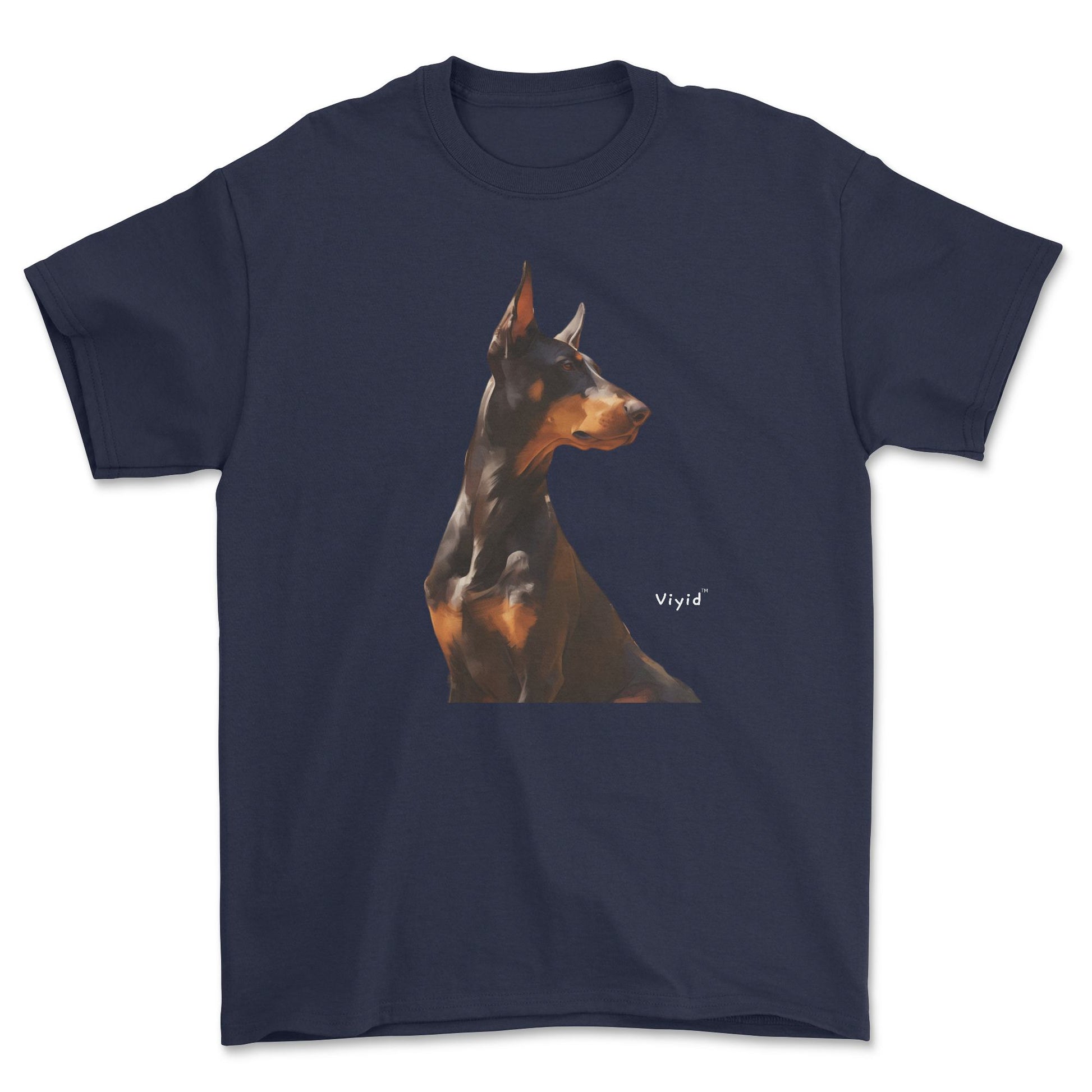 Doberman Pinscher youth t-shirt navy