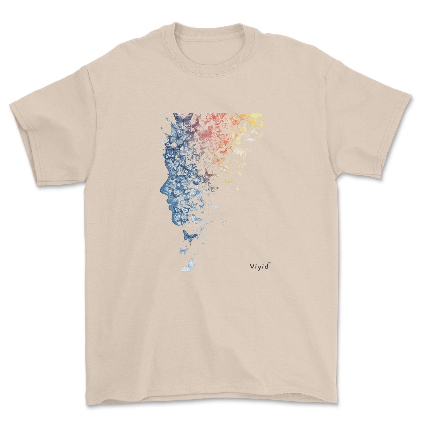 fractal butterfly adult t-shirt sand