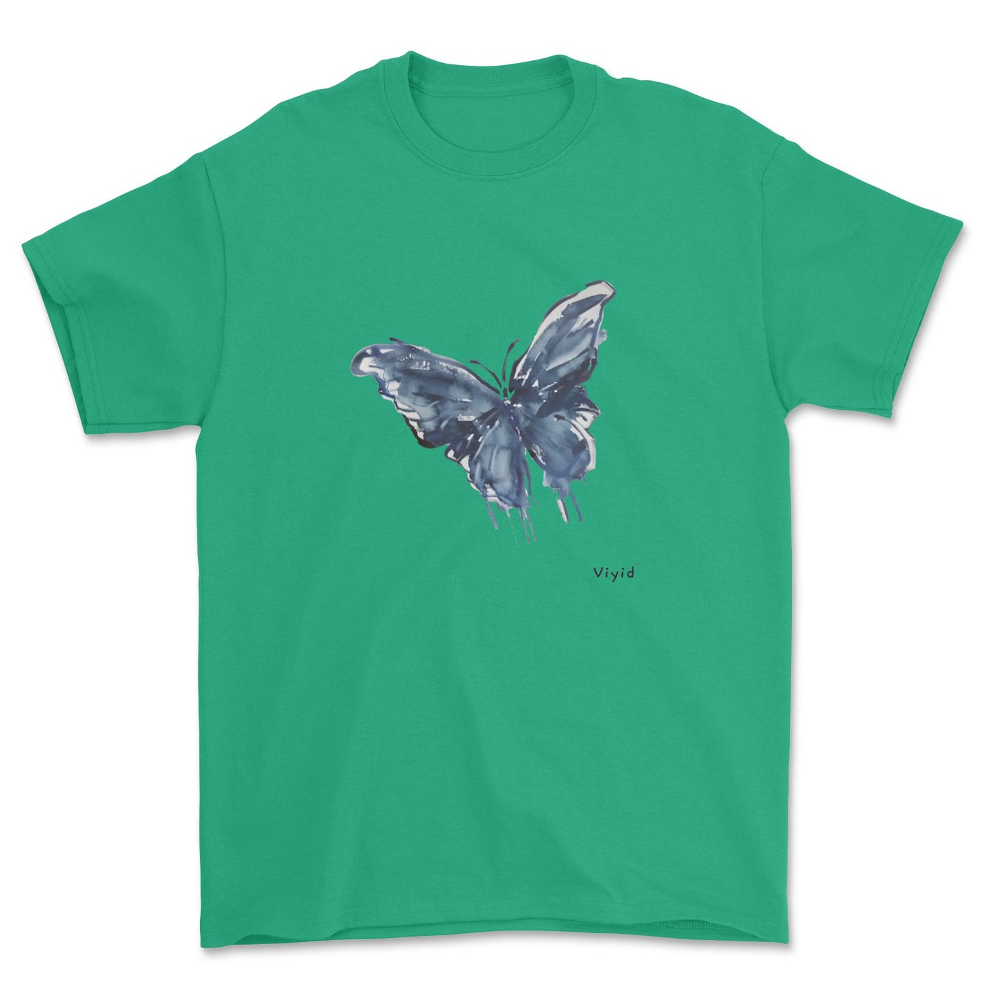 blue ink butterfly youth t-shirt irish green