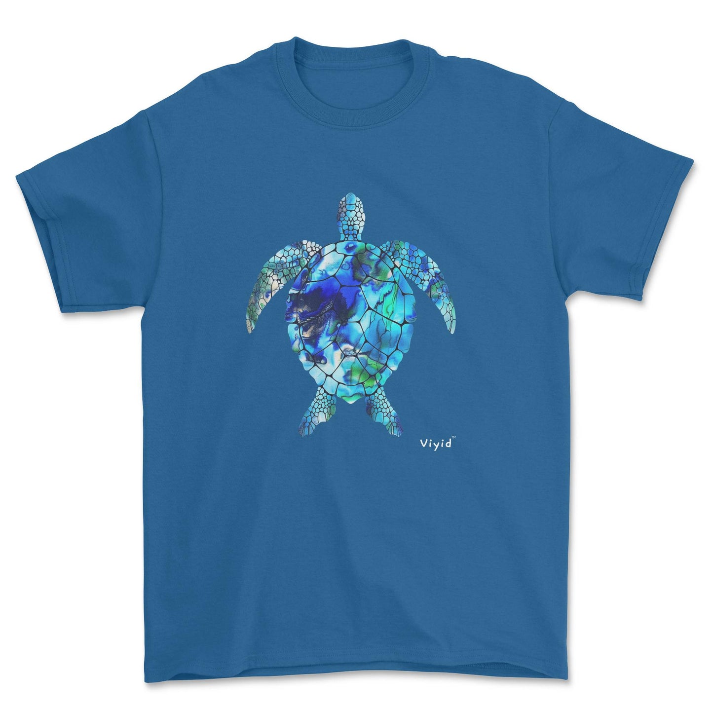 sapphire sea turtle youth t-shirt royal